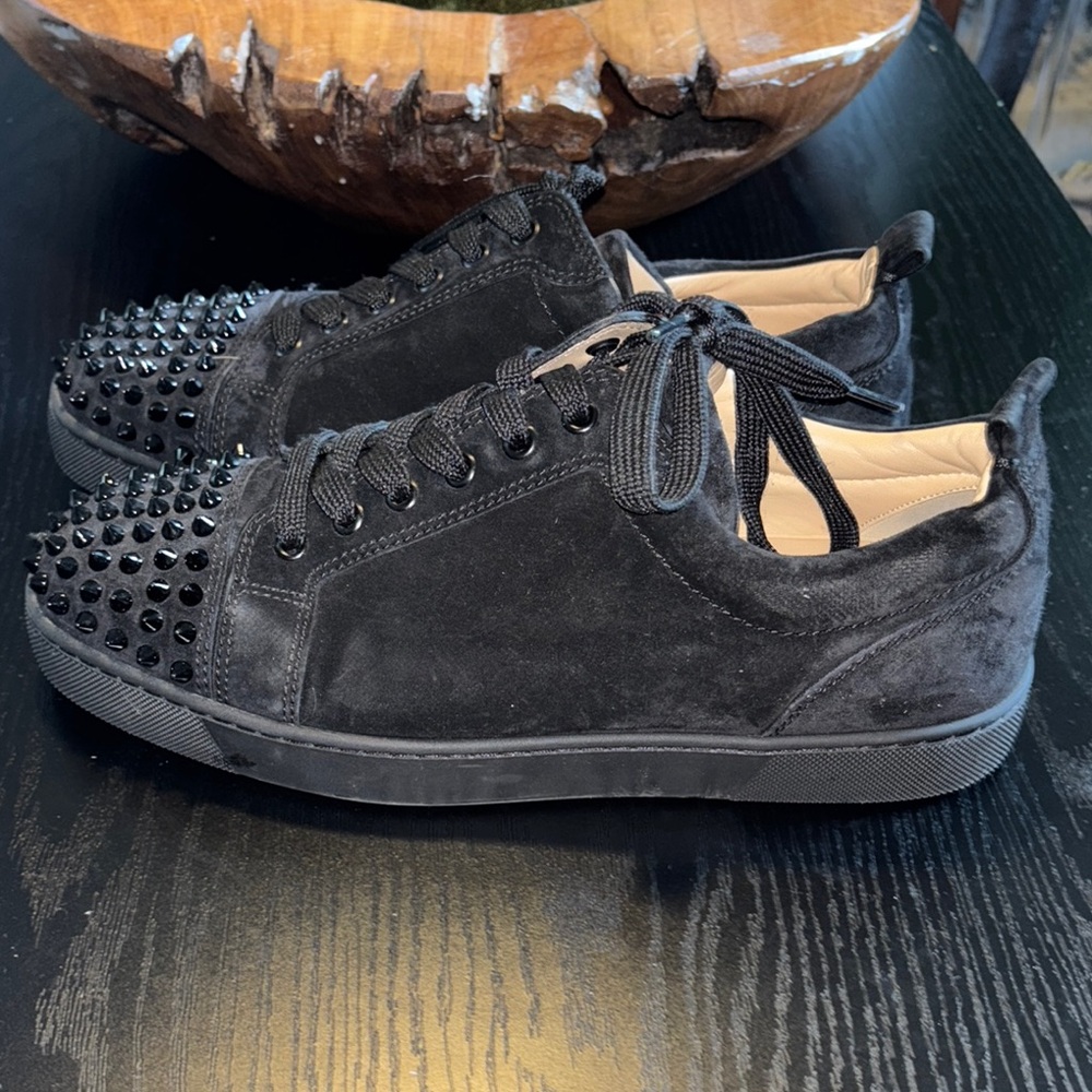 Christian Louboutin Black Studded Sneakers
